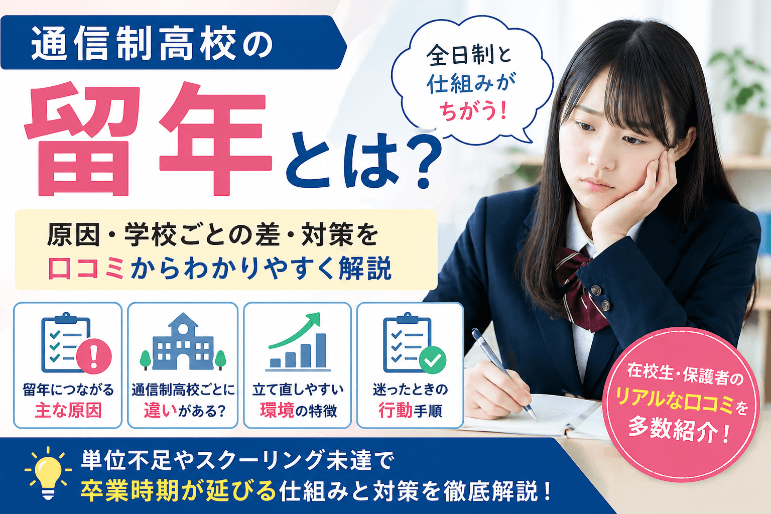 通信制高校での留年とは?原因・実態・回避の具体手順7ステップ