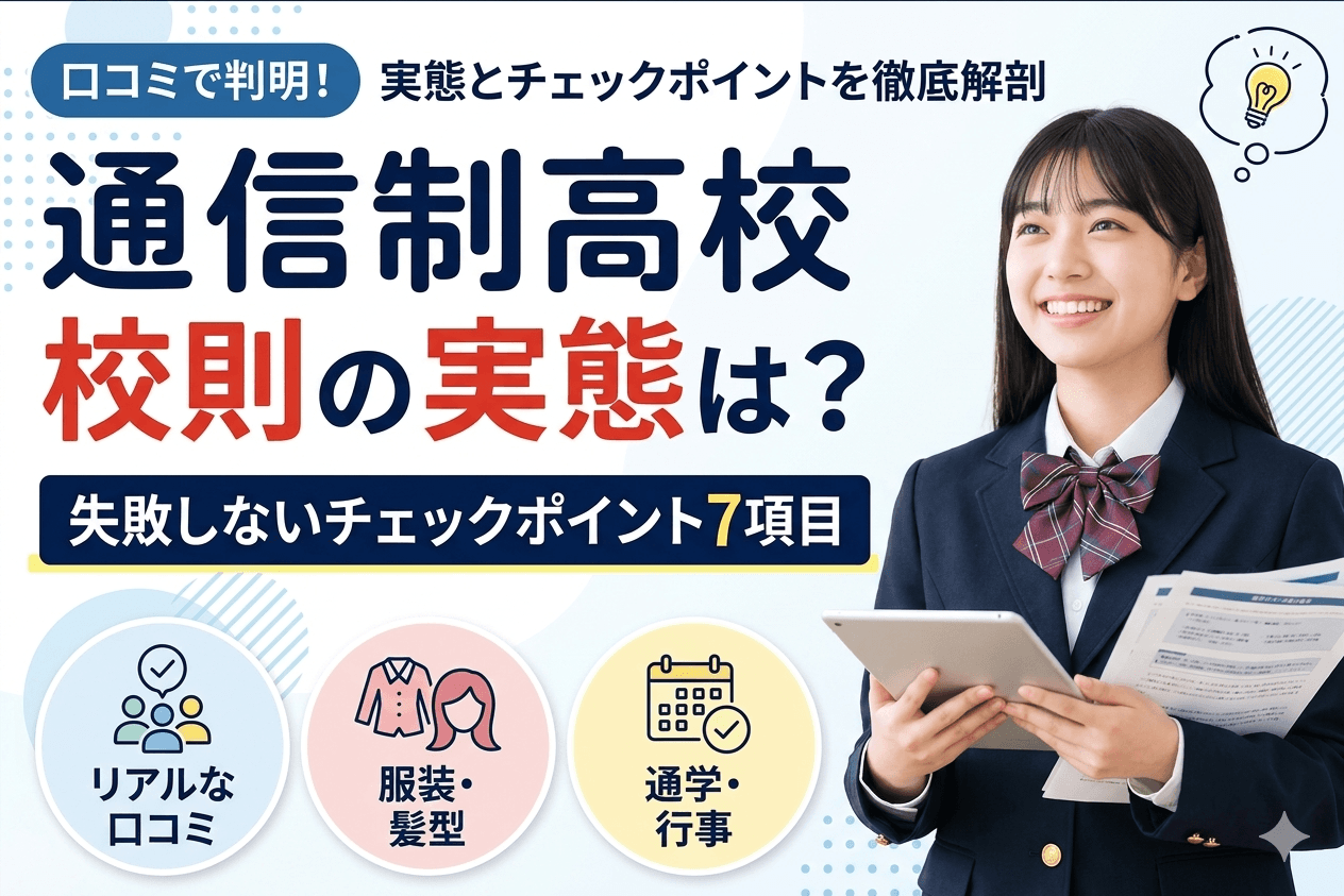 通信制高校 校則の実態とチェックリスト|口コミでわかる比較ポイント